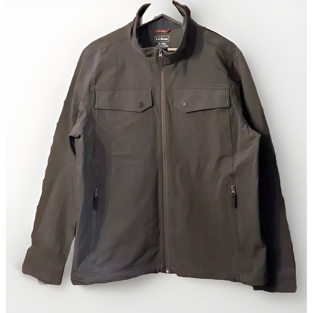 ⛰️ LL Bean Mens All Terrain Full Zip‎ Soft Shell Jacket XL No Flaws Nylon